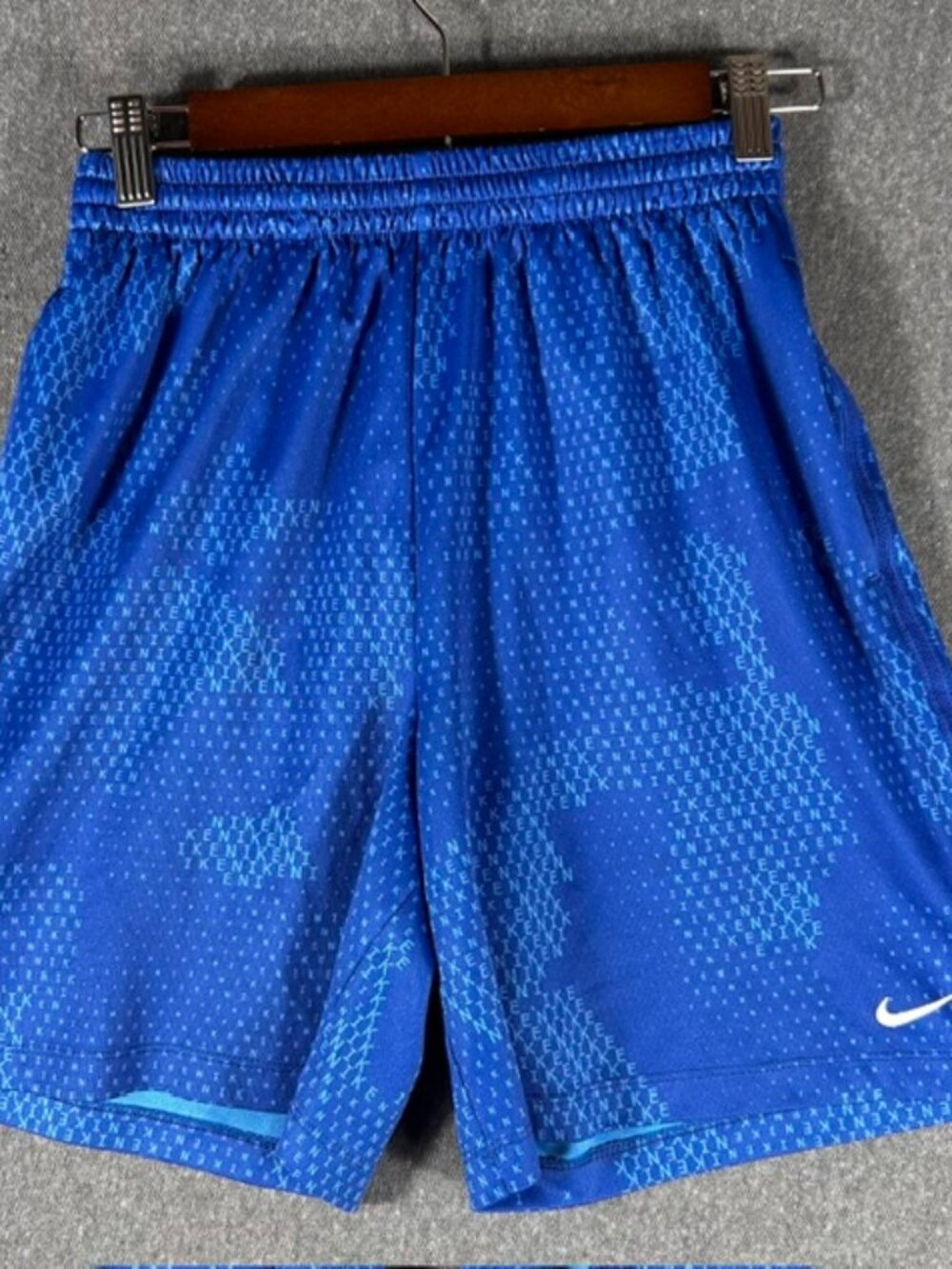 Nike Dri-Fit Athletic Shorts Youth Sz XL Blue Elastic Drawstring Waist